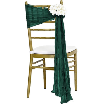 rubans chaise crêpés vert bleu marron adhésifs mariage décoration événement simples