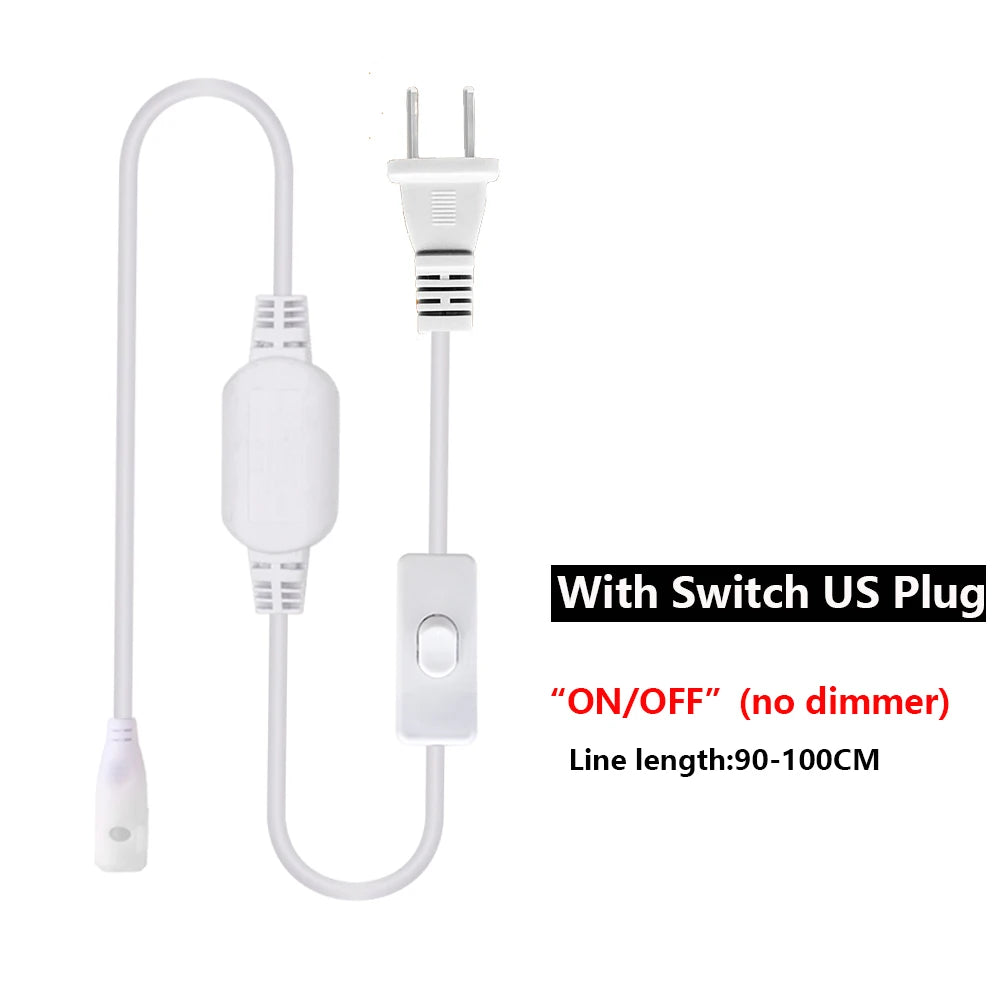 ruban lumineux led blanc lisse moderne clips interrupteur manuel adaptable eu us uk