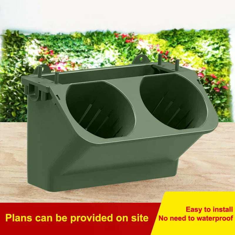 pot fleurs suspendus moderne vert foncé grille dimensions extérieurs intérieurs jardin decoration accessoires