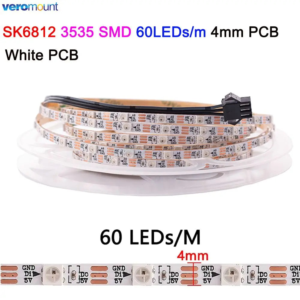 ruban led flexible smd multicolore 60leds 144leds adhésif moderne full magic color