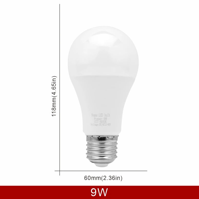 ampoule led e27 blanc froid chaud 12v 85v 3w 6w 9w 12w 15w 18w