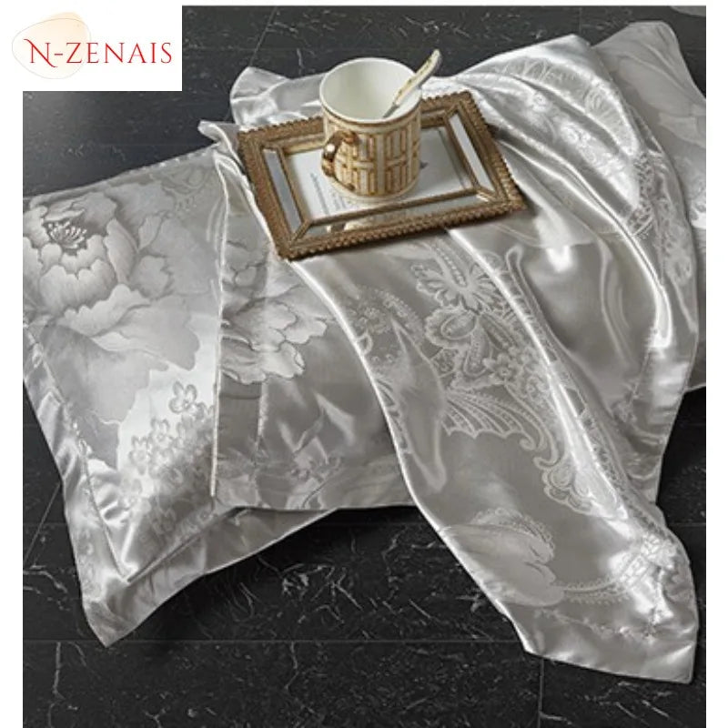 ensemble literie luxueux gris motifs floraux couverture taies d'oreiller polyester qualité adulte