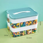 boîtes rangement jouets transparentes empilables poignées deux étages modernes pratiques