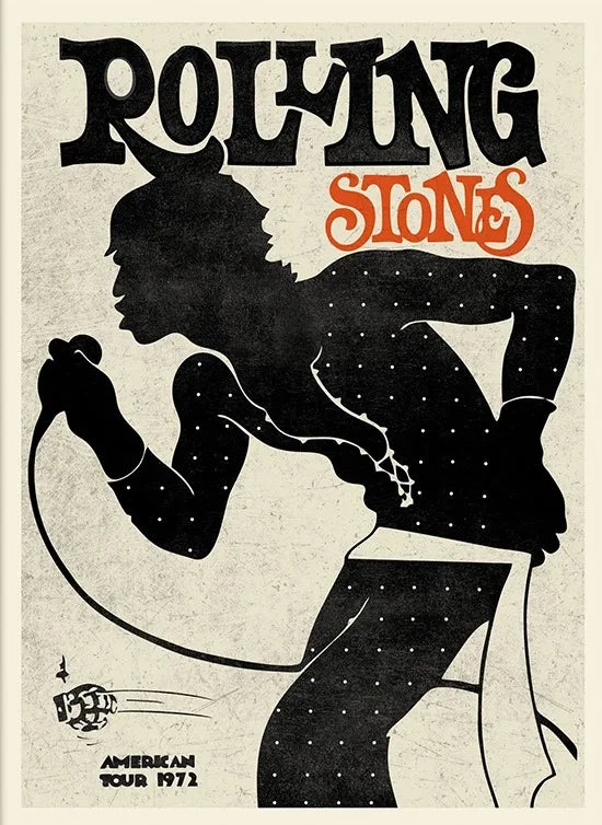 affiche vintage rock star musique nature morte toile abstraite pop art graphique 40x50 50x70