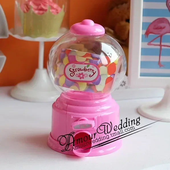 distributeur bonbons transparent classique rose jaune vert bleu noir blanc vintage