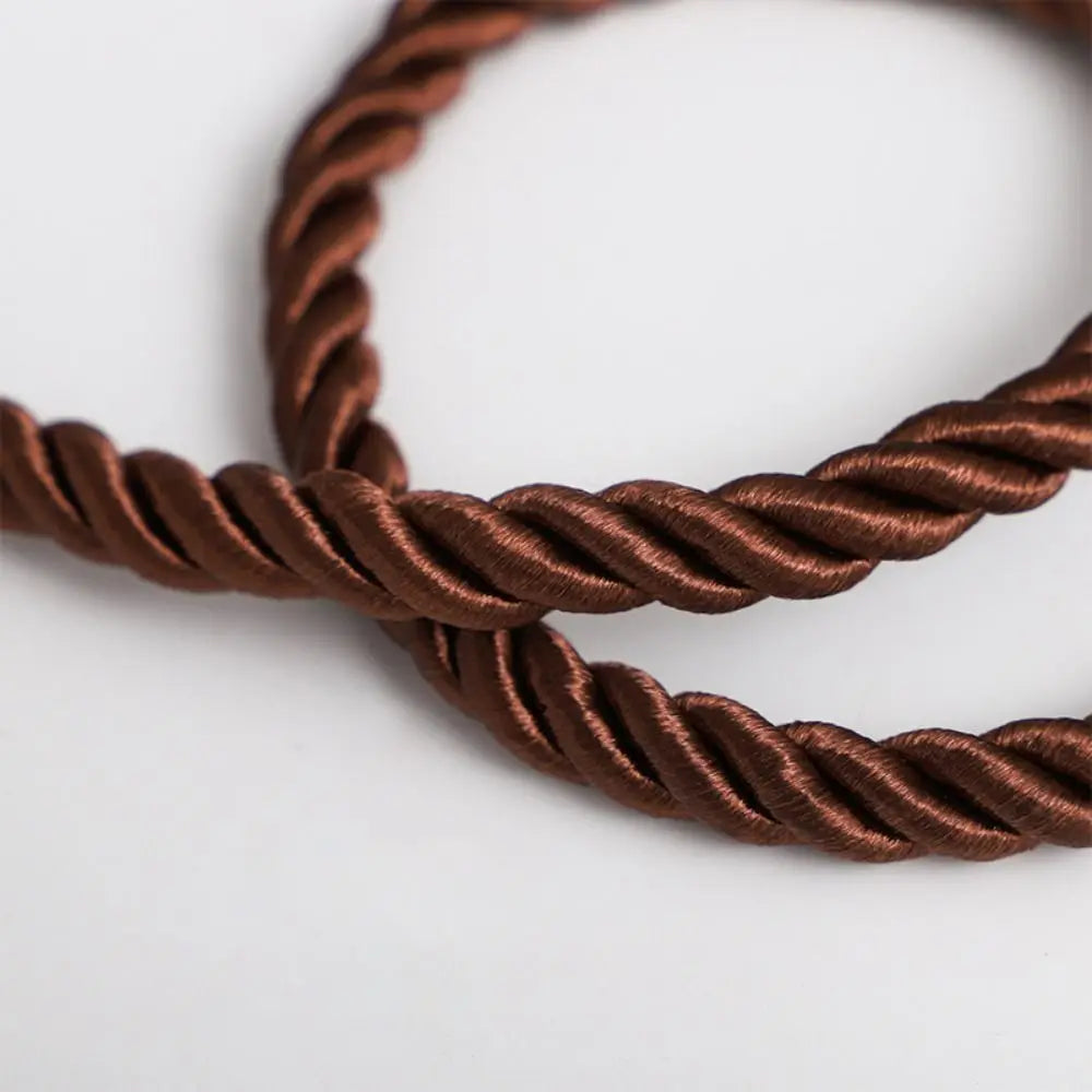 corde rideaux marron tressée moderne opacité fixations accessoire voilure coton pratique facile'utilisation chambre salon