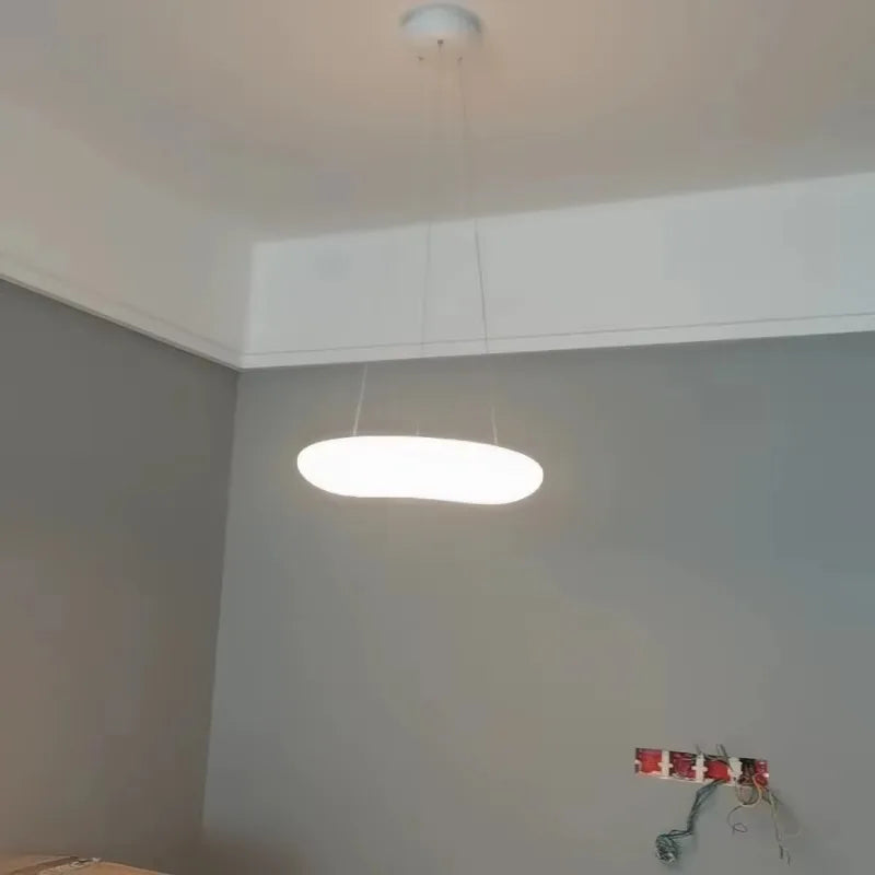 Suspension lumineuse moderne blanche minimaliste salon chambre 45cm 50cm 60cm 75cm 90cm