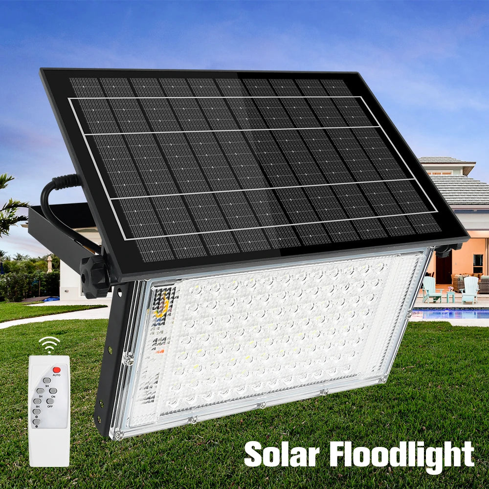 projecteur solaire led ip65 portable clip mural poignée ajustable moderne batterie noir