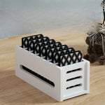 organisateur moderne blanc grille noire réutilisable porte cartes disques durs rangement vertical.storage.box