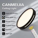 lampe minimaliste noir réglable télécommande éclairage maison salon led 30w 40w 3000k 4000k 6500k