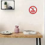 décoration murale graphique panneau signalétique wc poubelle interdiction rouge noir minimaliste