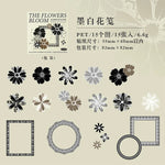 sticker vintage fleurs papillons dentelle scrapbooking journal deco transparent opaques