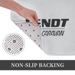 tapis bain blanc logo fendt caravan moderne imperméable antidérapant polyester coton