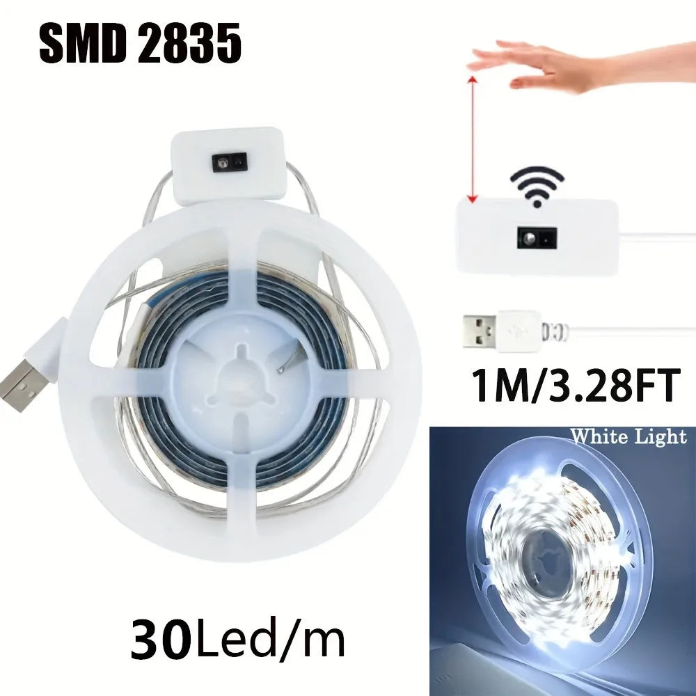 ruban led adhésif blanc 5v usb capteur mouvement moderne 1mètre