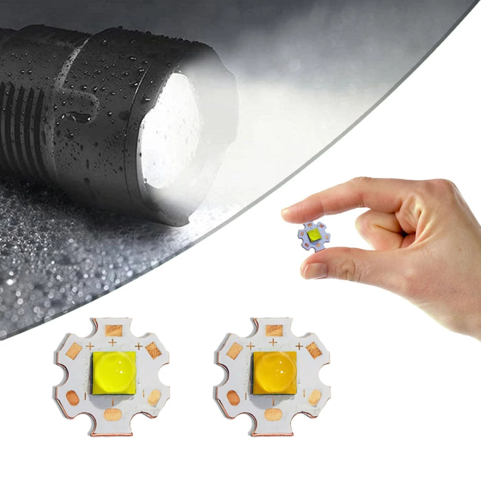 diodes led hautes puissances 20w 40w vert jaune blanc support cuivre smd 7070
