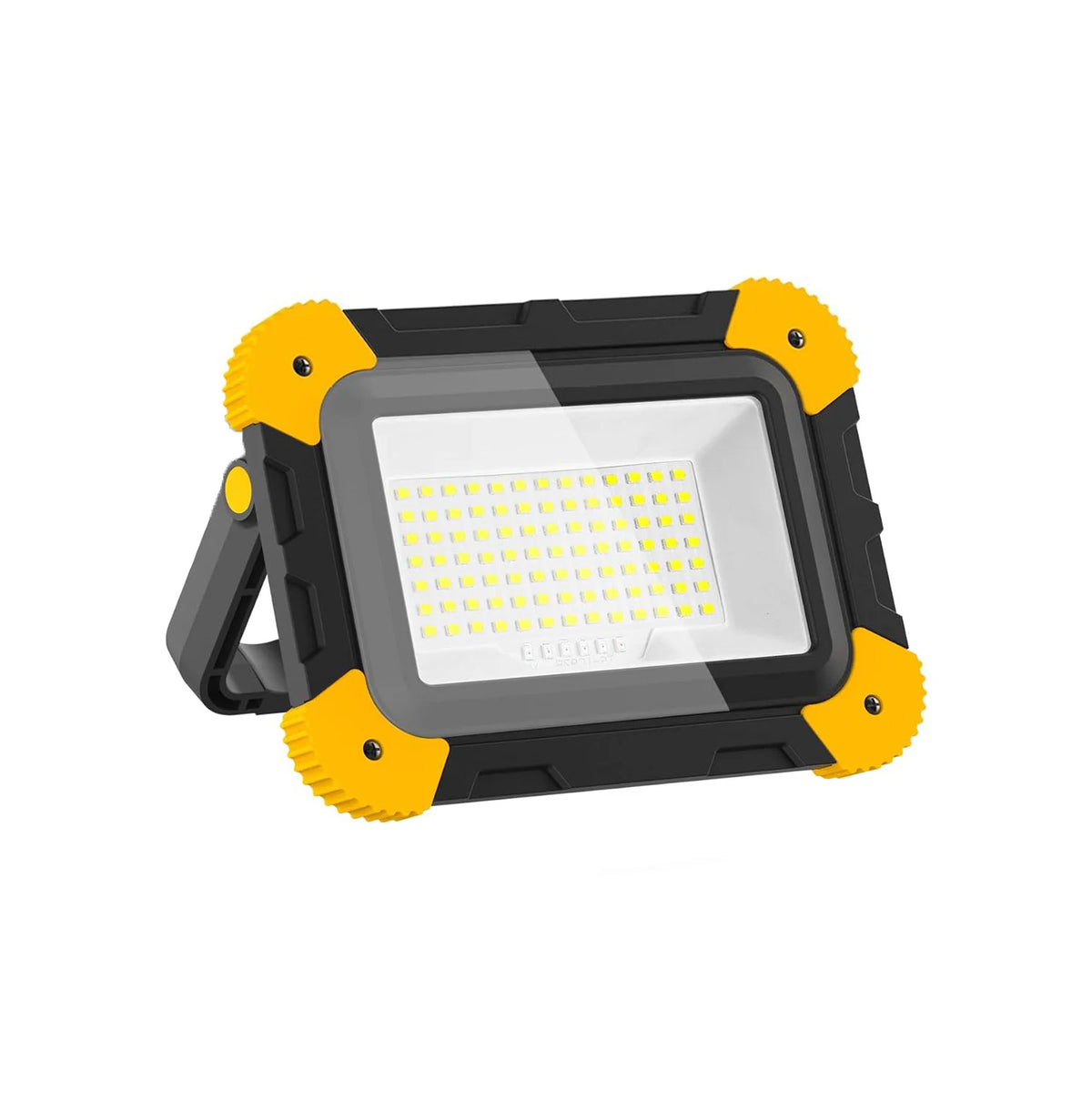 lampe travail led portable noire jaune moderne robuste aimant chargeur camping travauxurgence