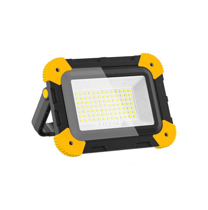 lampe travail led portable noire jaune moderne robuste aimant chargeur camping travauxurgence