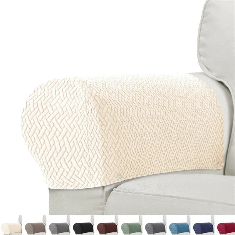 housses canapé anti poussière motif géométrique vert modernes pièces fixées tissu polyestère machine lavable