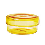 boîtes rangement verre transparentes modernes couleurs vert orange jaune rose clips papier respectueux environnement