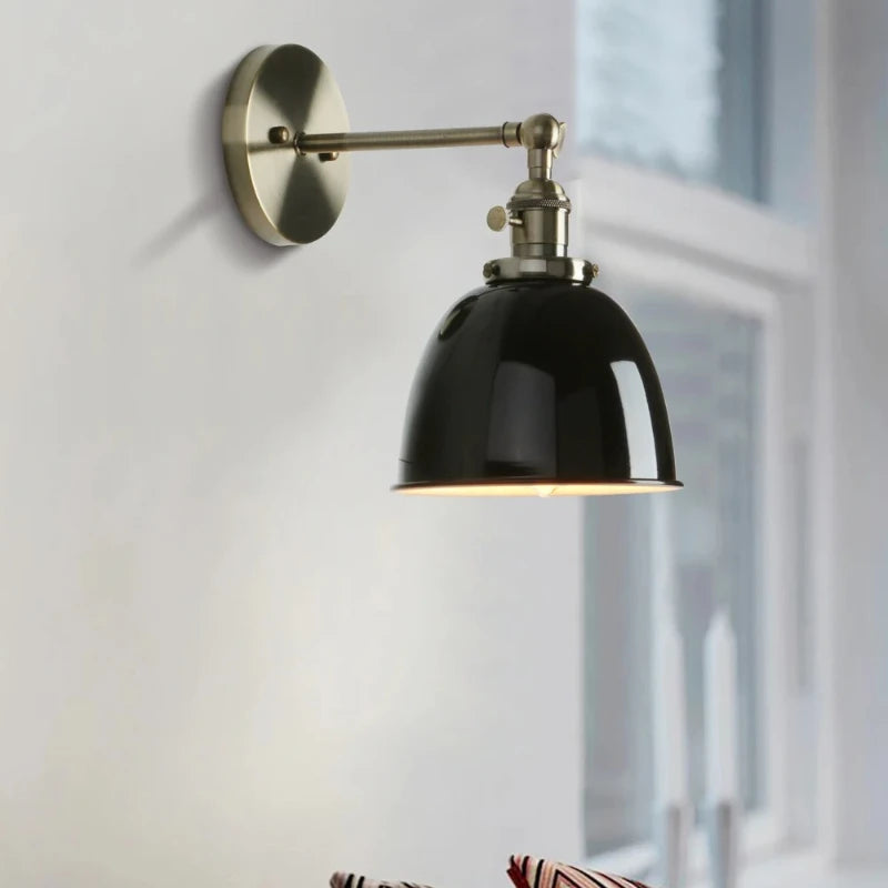lampe murale industrielle blanc noir rouge vert twist switch mat opacité 17cm 21cm