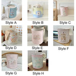 panier linge pliable bleu clair dessins animaux poignées corde utilisation multiple réutilisable