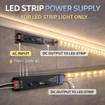 alimentation led 12v 24v 60w 100w 200w 240v 300w 400w ruban lumineux noire moderne