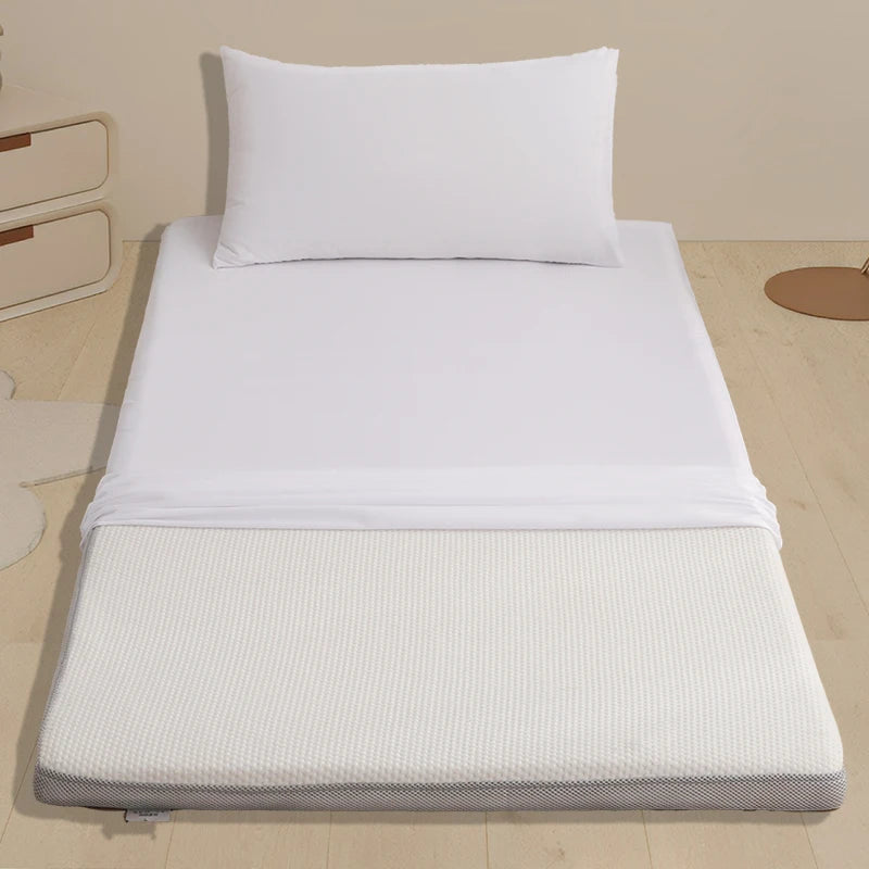 protège matelas blanc anti acariens zippé anti bactéries perméable l'air polyester moderne