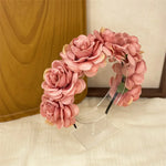 couronne fleurs artificielles bohème rouge rose blanche violette cheveux décoration mariage anniversaireintérieur