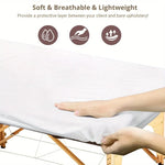 couvre lit massage blanc élastique moderne 20 pièces polyester imperméable resistant huile