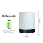 veilleuse lampe table led blanc moderne éclairage nuit chambre tactile charge