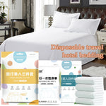 draps lit jetables serviettes bain taies oreiller ensemble literie portable voyage blanc minimaliste