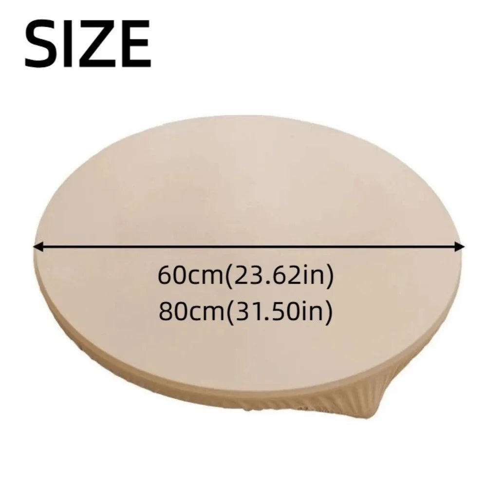 housse table moderne 60cm 80cm vert clair bleu beige élastique polyester resistant