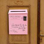 boîte lettres murale métal blanc classique timbre imprimé extérieur jardin porte classic adhesive mounted