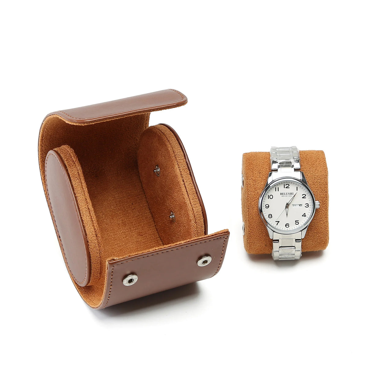 boîtes montres simili cuir noir bleu marron classiques montres protection anti poussière