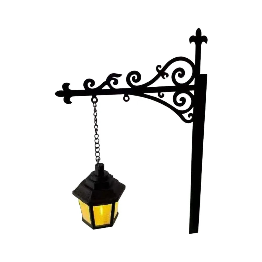lampe suspendue vintage métal noir jaune motifs floraux chaîne art nouveau
