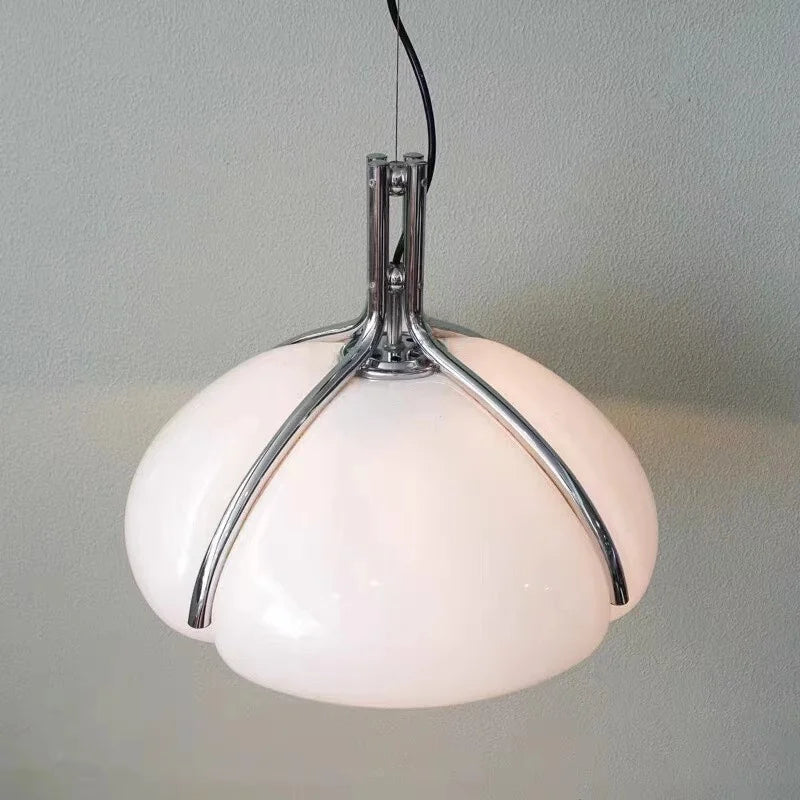 lampe suspendue moderne orange mat pendentif crochet métallique câble noir cuisine salon chambre