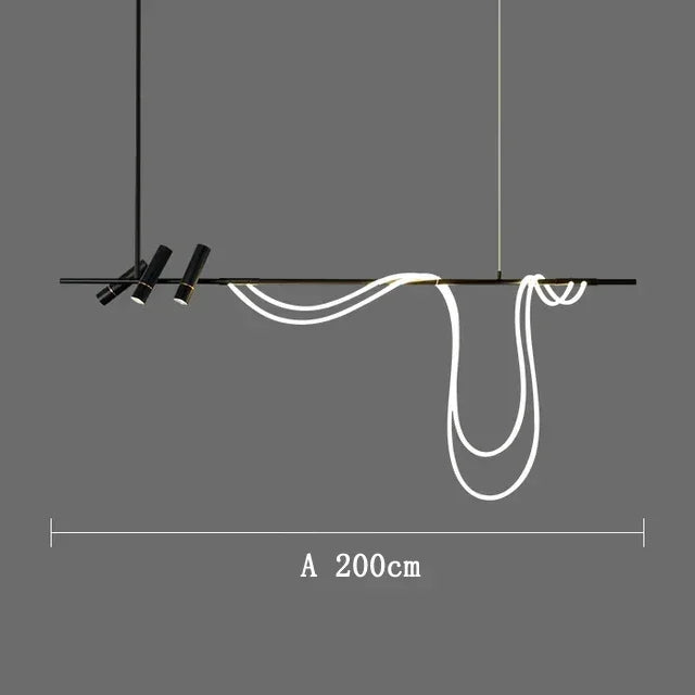 lampe suspendue moderne blanc noir sphère transparente led câble ondulé minimaliste fournie
