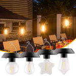 guirlande lumineuse solaire extérieure moderne clips transparentes led rond étoile