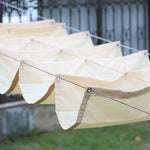 filet protection solaire beige rayures horizontales moderne opaquesextérieur