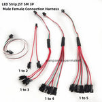 connecteur ruban led rouge vert blanc noir jst sm 3p fil cuivre cable different