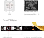 ruban led flexible multicolore moderne controle bluetooth adhésif 5v ws2812b 30mètres led individuelles