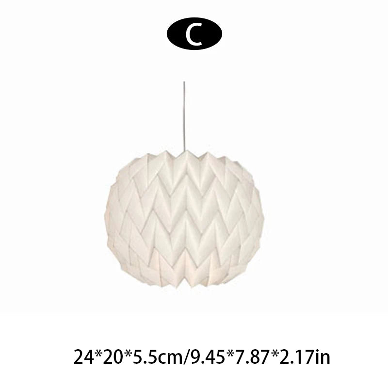 couvre lampe suspendu moderne blanc rayures horizontales fil inoxydable chambre salon decoration