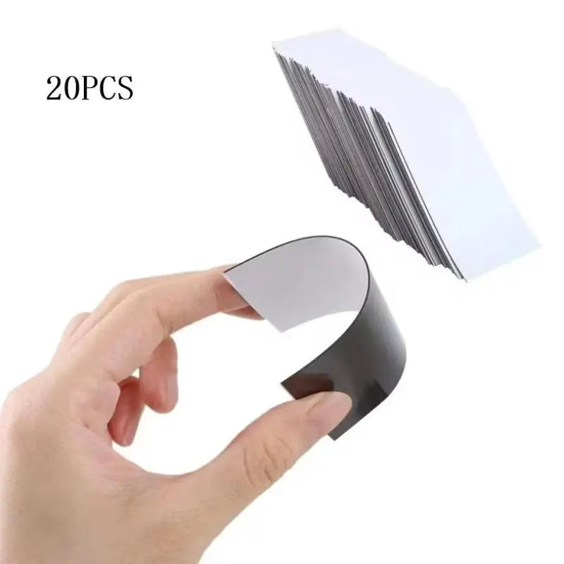 cartes visite magnétiques blanc noir adhésif moderne 20 pcs 50 pcs 50x20mm