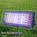 projecteur led noir multicolore ip65 bras articulé moderne extérieur 50w rvb aluminium