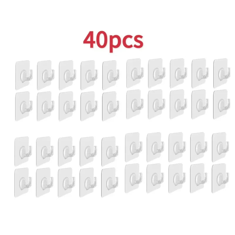 porte sacs porte couverts adhésifs transparents moderne froissé marbre mur carrelage verre métal 10pcs