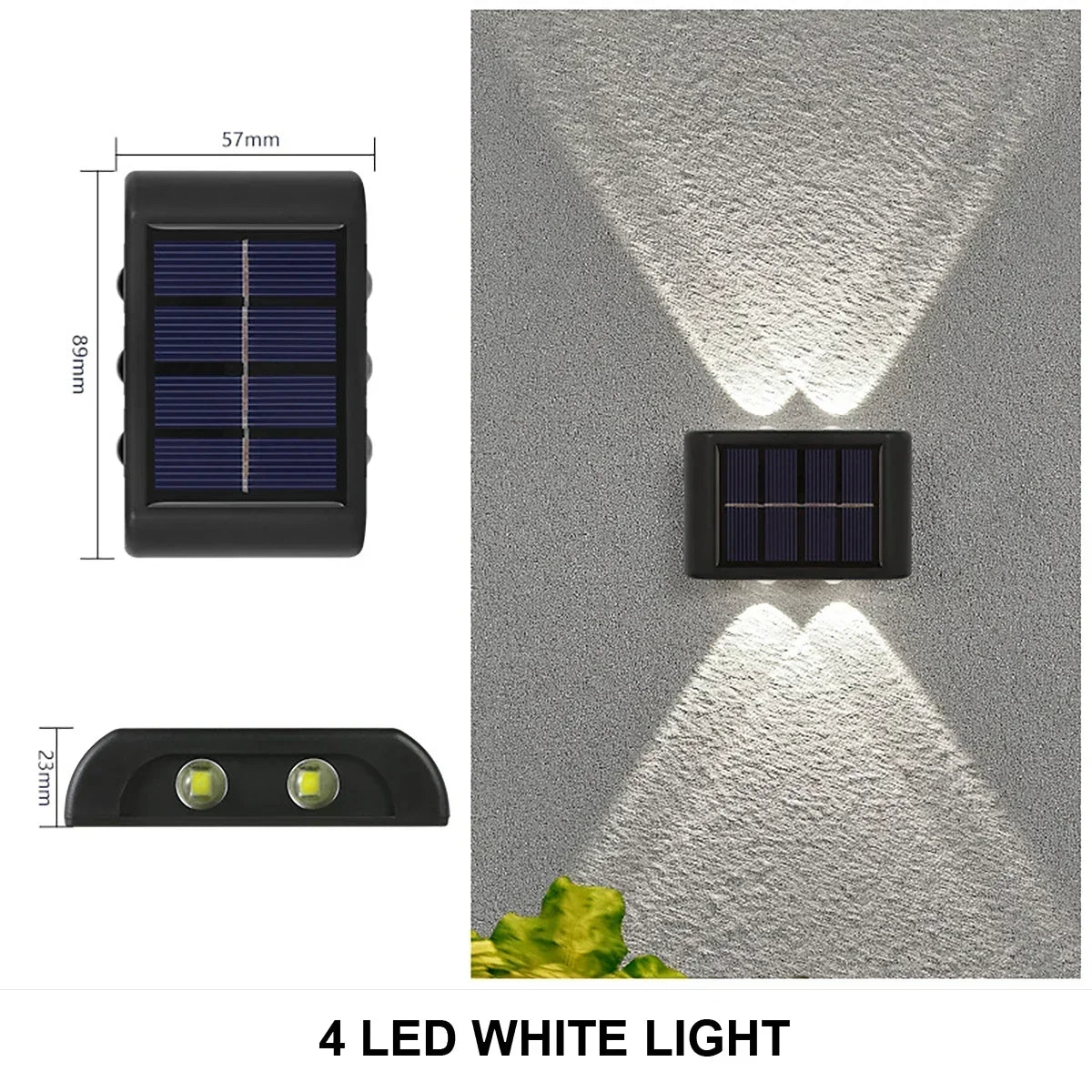 lampe murale solaire led noire moderne adhésive extérieure jardin decoration