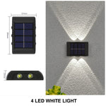 lampe murale solaire led noire moderne adhésive extérieure jardin decoration
