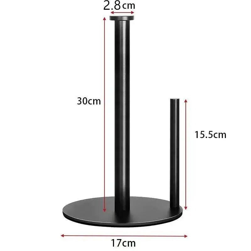 porte rouleau papier cuisine moderne noir argenté doré base large stabilisée rouleau texturé minimaliste
