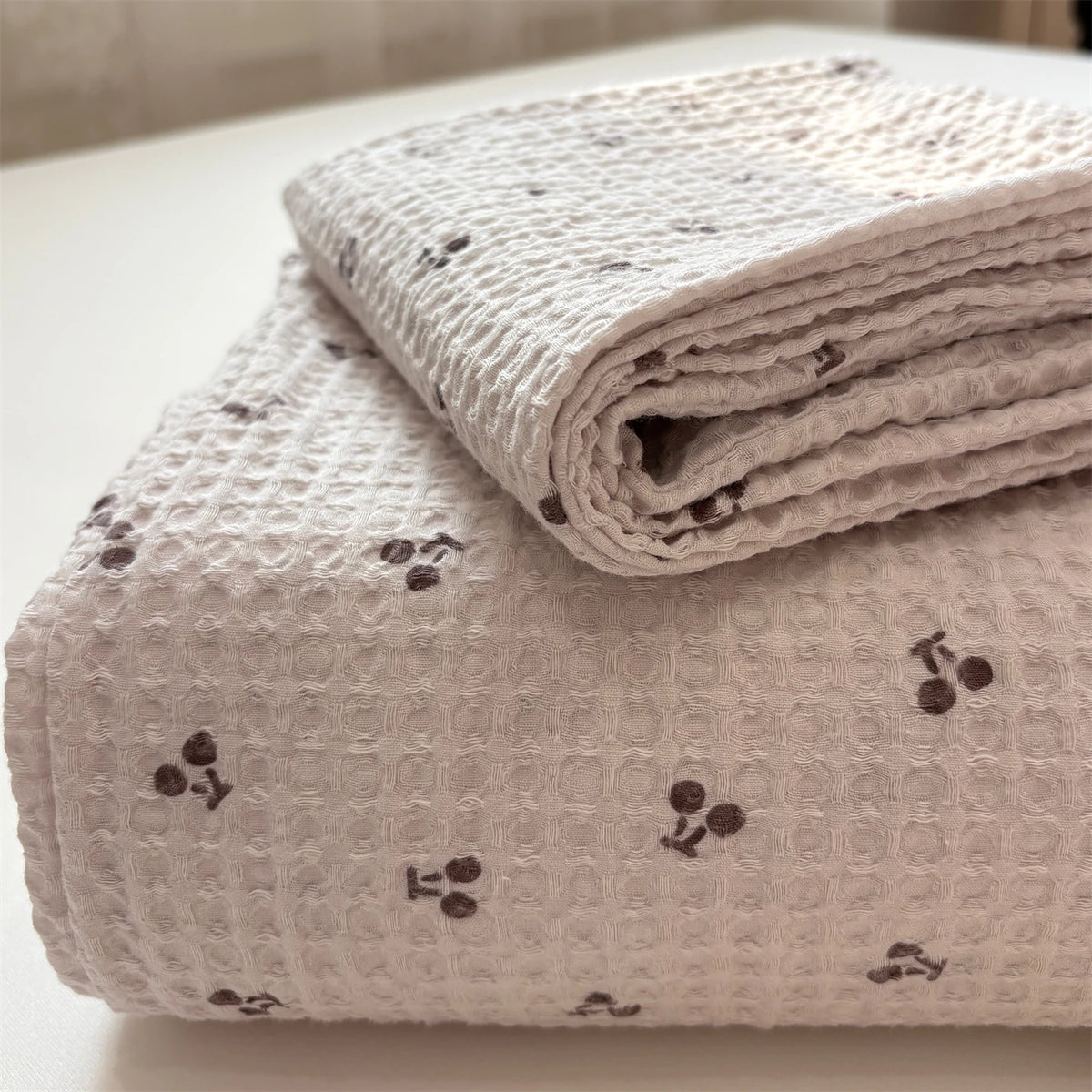 draps lit double blanc motif cœurs ensemble housse drap couverture fixation pastorale confortable 180x200cm