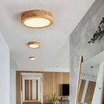 plafonniers led bois clair lumière blanche moderne minimaliste chambre éclairage quotidien
